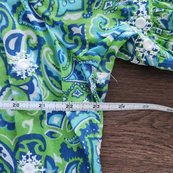 MISS JUNE Bohemian Paisley Embroidered Dress One Size Resortwear Beach Vacation - Picture 7 of 9